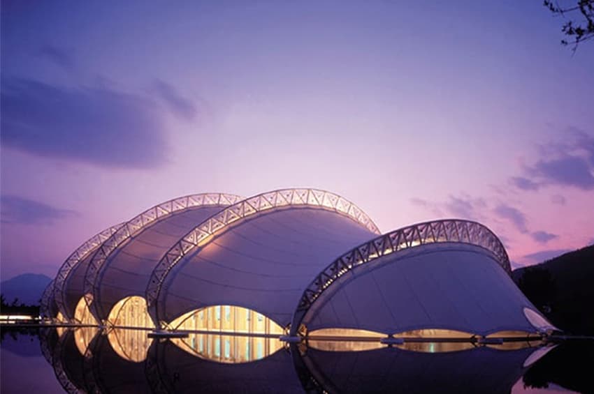 Reflective waterfront dome