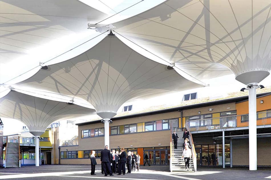 Campus shade canopies