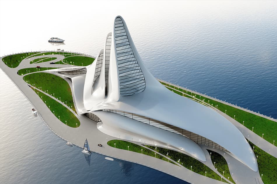 Aerial waterfront structure
